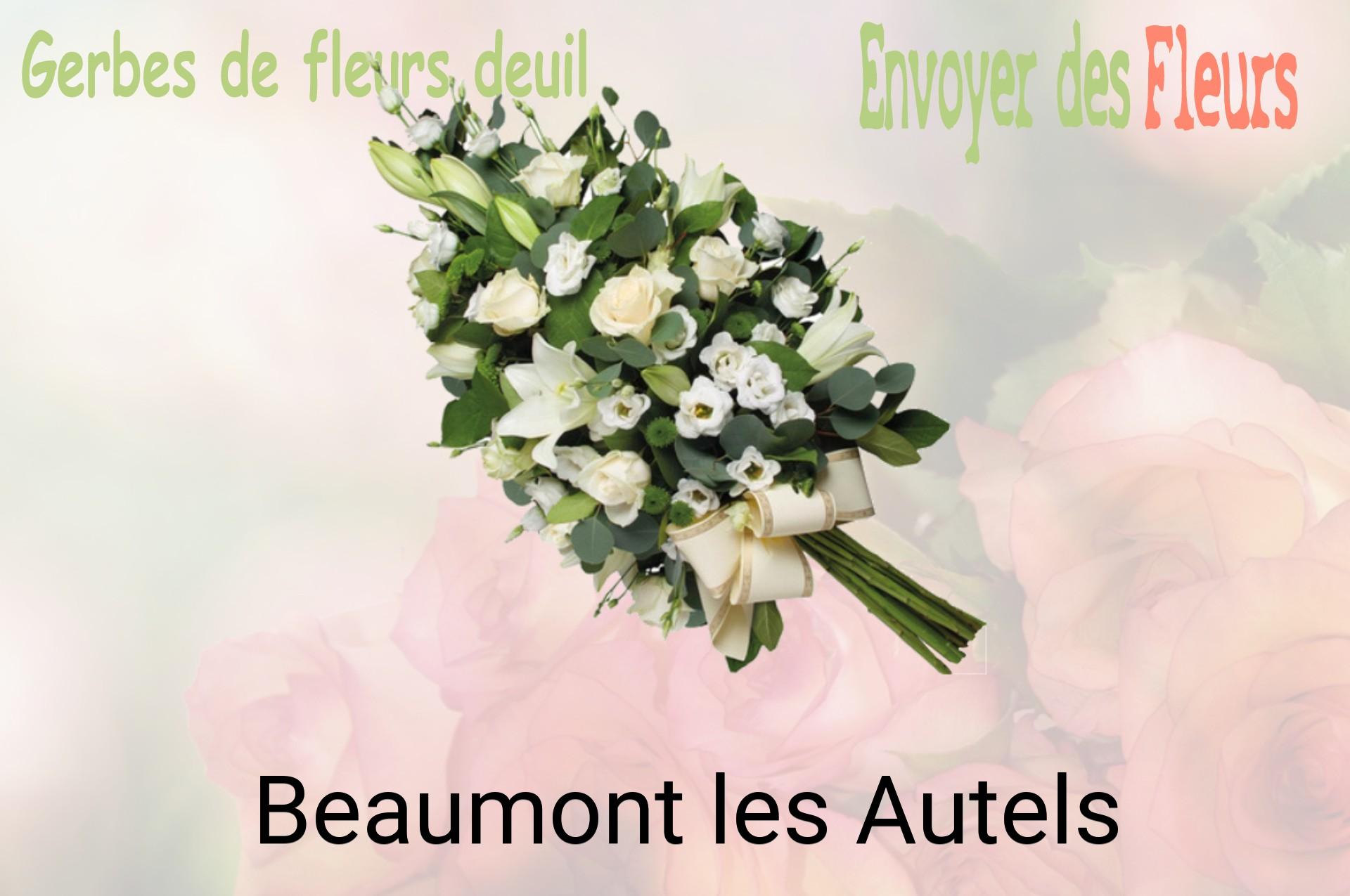 Gerbe de fleurs de deuil livrée à Beaumont-les-Autels